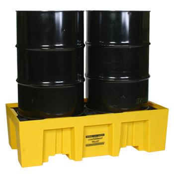 High Profile 2-Drum Spill Containment Pallet (Drums not included)