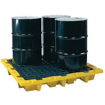 Nestable 4-Drum Spill Containment Pallet (Drums not included)