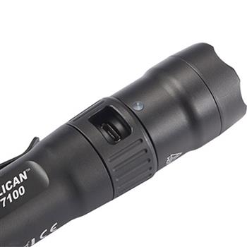 Pelican™ 7100 Tactical Flashlight rotating collar to expose USB port
