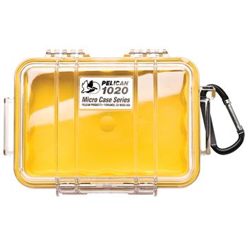 Clear Pelican 1020 Micro Case with Yellow Liner