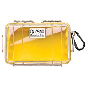 Pelican 1050 Micro Case - Clear with Yellow Liner