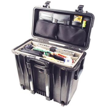 Black Pelican 1440 Top Loader Case with Office Dividers & Lid Organizer (Contents Shown not Included)