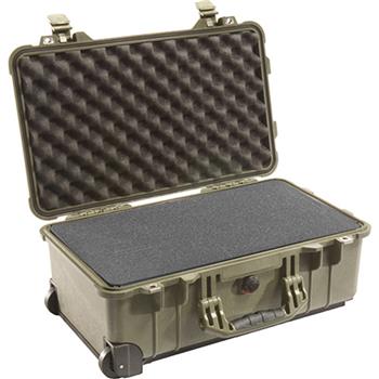 Olive Drab Pelican 1510 Carry On Case with Foam