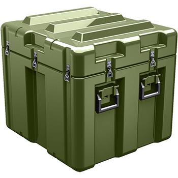 Olive Drab Pelican AL2624-1805 Single Lid Cube Case with Foam and Casters