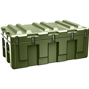 Olive Drab Pelican AL4824-1404 Single Lid Case with Foam and Casters
