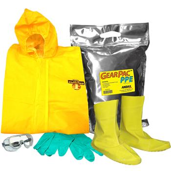 Andax PPE Gear Pac™ - ChemMax 1 Suit is a personal protective equipment kit