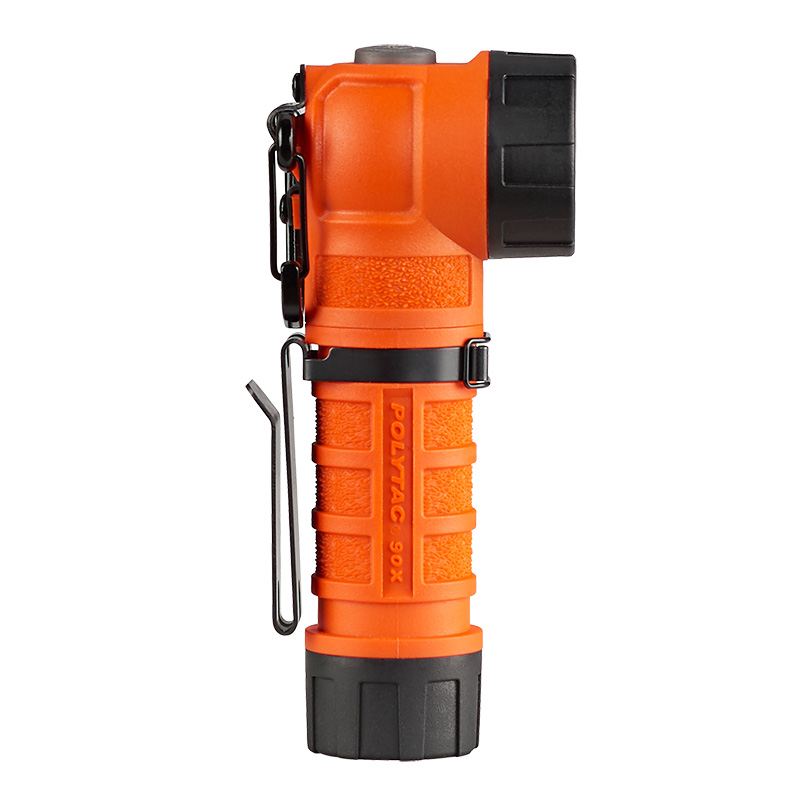 Orange Streamlight PolyTac 90 Impact Resistant LED Flashlight with Gear Keeper 