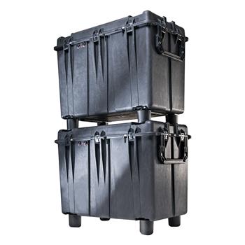 Pelican™ 0500 Transport Cases are stackable (pallet riser kit not included)