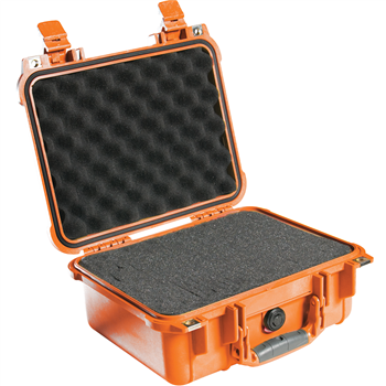 Orange Pelican 1400 Case with Foam