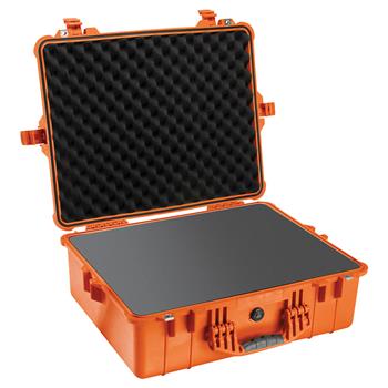 Orange Pelican 1600 Case with Foam