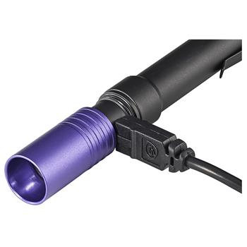 Streamlight Stylus Pro USB UV Rechargeable Penlight Flashlight USB port protected by a sliding sleeve