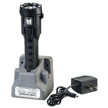 Black Streamlight Dualie® Rechargeable LED Flashlight with AC charge cord and one base