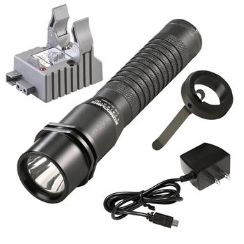 Streamlight Strion LED Rechargeable Flashlight with AC charge cord, grip ring and one base